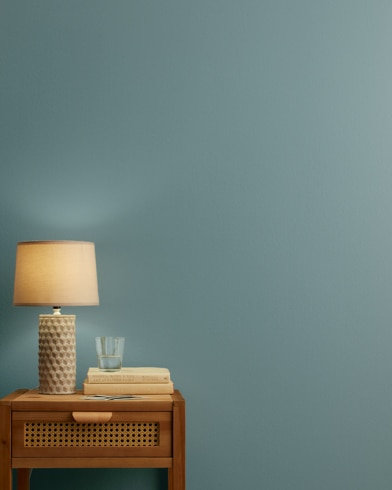 Painted wall with Aegean Teal 2136-40